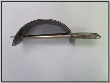 Hair Clip, stainless steel, 4" x 1" x 1"